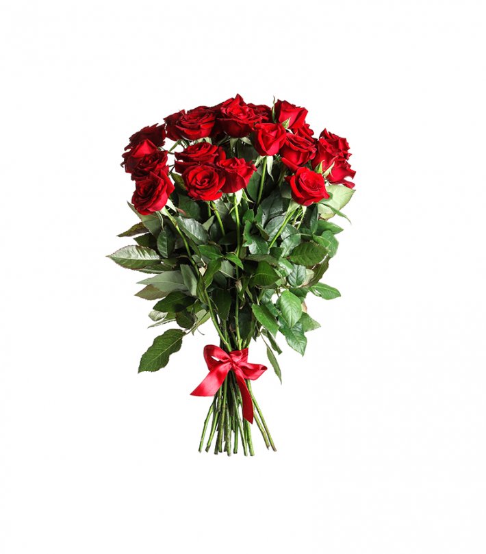 זר פרחים - ורדים אדומים
