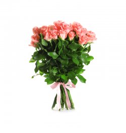 זר פרחים - ורדים פינק