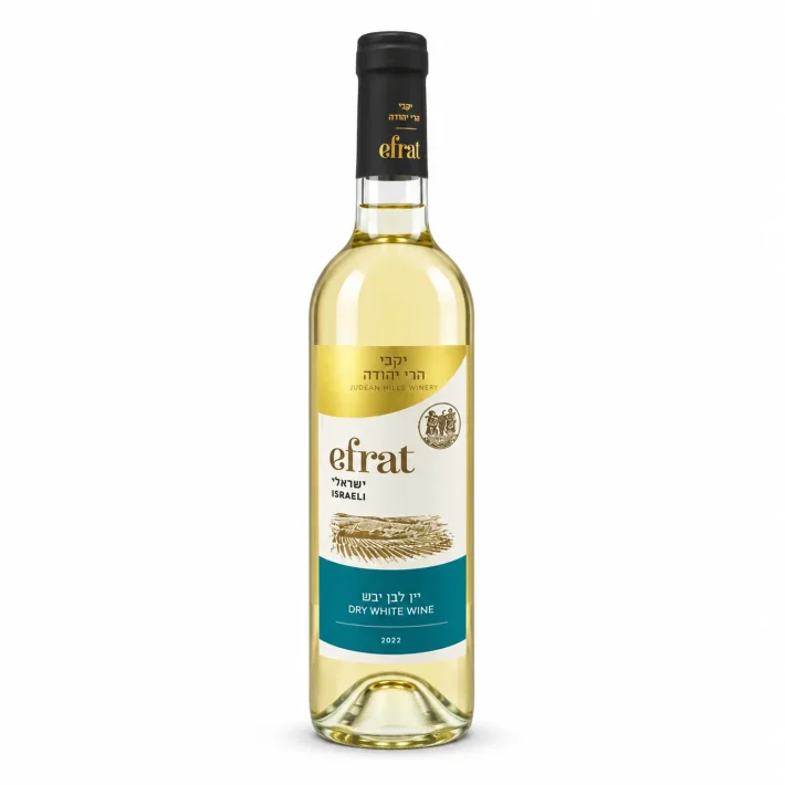 יין לבן יבש Efrat כתוספת למשלוח פרחים בחיפה